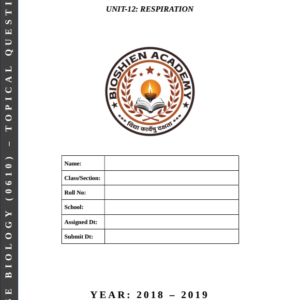 Unit-12: Respiration – Complete Worksheet Pack (Set-1)
