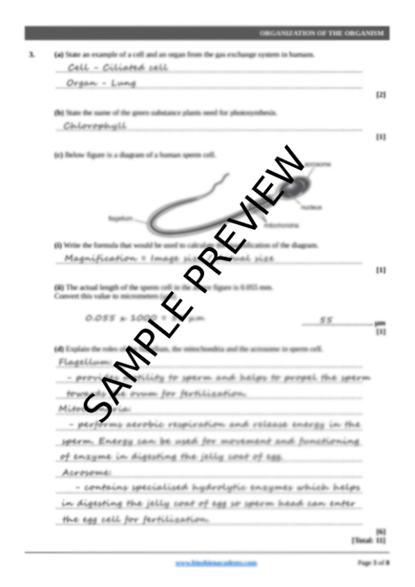 Unit-02: Organisation of the Organism – Complete Worksheet Pack (Set-1)