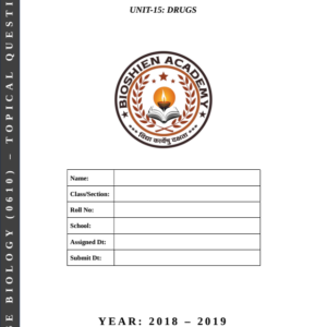 Unit-15: Drugs – Complete Worksheet Pack (Set-1)