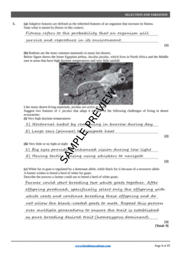 0610_Unit-18_Set-1_Pg-2 Unit-18: Selection and Variation – Complete Worksheet Pack (Set-1)