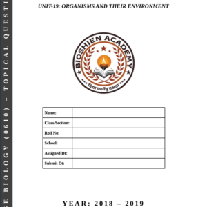 Unit-19: Organisms and Their Environment – Complete Worksheet Pack (Set-1)