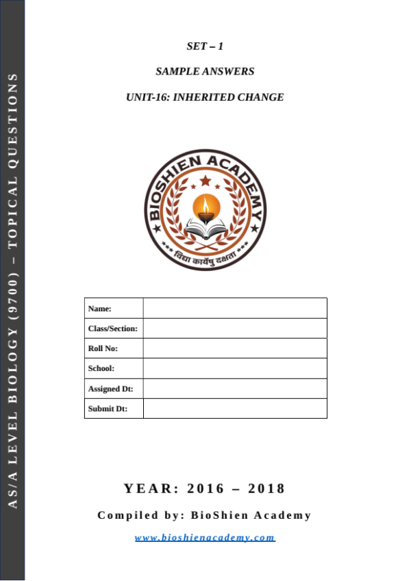 Unit-16: Inherited Change – Complete Worksheet Pack (Set-1)
