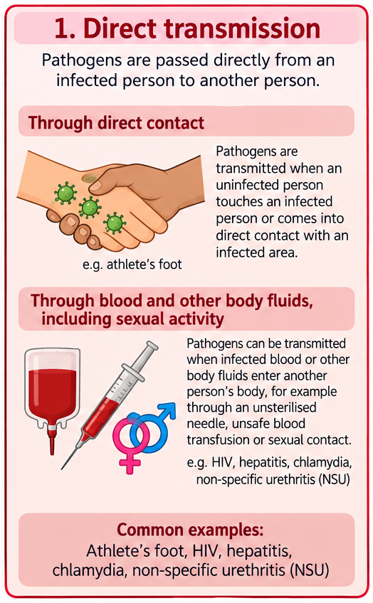direct transmission of diseases