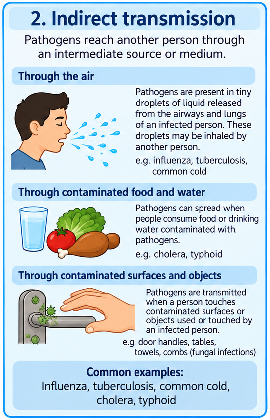 indirect transmission of diseases